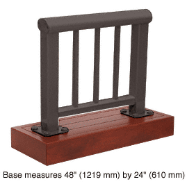 C.R. Laurence CRL Matte Bronze 350 Series Aluminum Picket Railing System Large Showroom Display | ARS35PLBRZ
