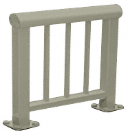 C.R. Laurence CRL Beige Gray 350 Series Aluminum Picket Railing System Large Showroom Display- No Base | ARS35PLNBGY