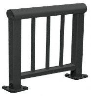 C.R. Laurence CRL Matte Black 350 Series Aluminum Picket Railing System Large Showroom Display- No Base | ARS35PLNBL