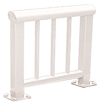 C.R. Laurence CRL Sky White 350 Series Aluminum Picket Railing System Large Showroom Display- No Base | ARS35PLN