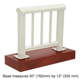 C.R. Laurence CRL Oyster White 350 Series Aluminum Picket Railing System Small Showroom Display | ARS35PS0W