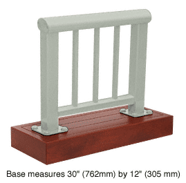 C.R. Laurence CRL Agate Gray 350 Series Aluminum Picket Railing System Small Showroom Display | ARS35PSAGY