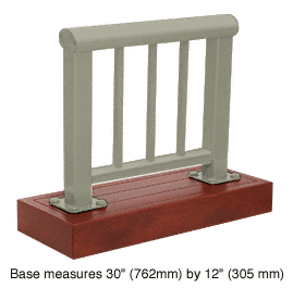 C.R. Laurence CRL Beige Gray 350 Series Aluminum Picket Railing System Small Showroom Display | ARS35PSBGY