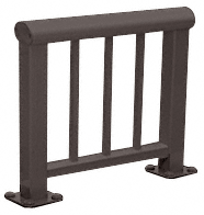 C.R. Laurence CRL Matte Bronze 350 Series Aluminum Picket Railing System Small Showroom Display- No Base | ARS35PSNBRZ