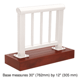 C.R. Laurence CRL Sky White 350 Series Aluminum Picket Railing System Large Showroom Display | ARS35PS