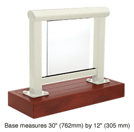 C.R. Laurence CRL Oyster White 350 Series Aluminum Glass Railing System Small Showroom Display | ARS35S0W