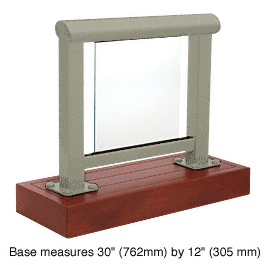 C.R. Laurence CRL Beige Gray 350 Series Aluminum Glass Railing System Small Showroom Display | ARS35SBGY