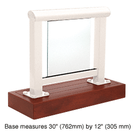 C.R. Laurence CRL Sky White 350 Series Aluminum Glass Railing System Small Showroom Display | ARS35SW