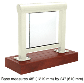 C.R. Laurence CRL Oyster White 300 Series Aluminum Glass Railing System Large Showroom Display | ARS3L0W