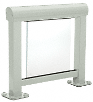 C.R. Laurence CRL Agate Gray 300 Series Aluminum Glass Railing System Large Showroom Display- No Base | ARS3LNAGY