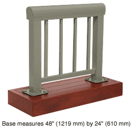 C.R. Laurence CRL Beige Gray 300 Series Aluminum Picket Railing System Large Showroom Display | ARS3PLBGY