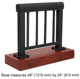 C.R. Laurence CRL Matte Black 300 Series Aluminum Picket Railing System Large Showroom Display | ARS3PLBL