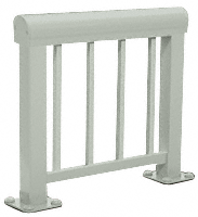 C.R. Laurence CRL Agate Gray 300 Series Aluminum Picket Railing System Large Showroom Display- No Base | ARS3PLNAGY
