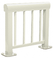 C.R. Laurence CRL Sky White 300 Series Aluminum Picket Railing System Large Showroom Display- No Base | ARS3PLN