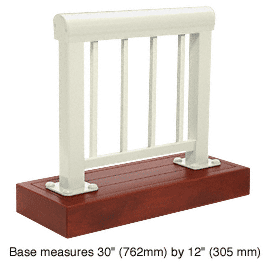 C.R. Laurence CRL Oyster White 300 Series Aluminum Picket Railing System Small Showroom Display | ARS3PS0W