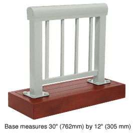 C.R. Laurence CRL Agate Gray 300 Series Aluminum Picket Railing System Small Showroom Display | ARS3PSAGY