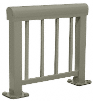 C.R. Laurence CRL Beige Gray 300 Series Aluminum Picket Railing System Small Showroom Display- No Base | ARS3PSNBGY