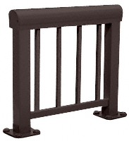 C.R. Laurence CRL Matte Bronze 300 Series Aluminum Picket Railing System Small Showroom Display- No Base | ARS3PSNBRZ