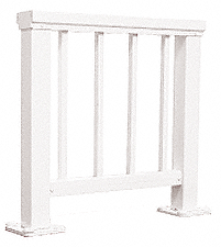C.R. Laurence CRL Sky White 300 Series Aluminum Picket Railing System Small Showroom Display- No Base | ARS3PSN