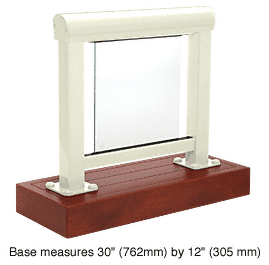 C.R. Laurence CRL Oyster White 300 Series Aluminum Glass Railing System Small Showroom Display | ARS3S0W