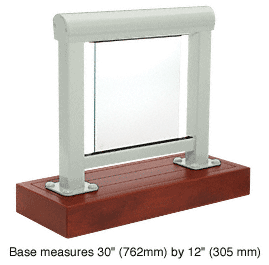C.R. Laurence CRL Agate Gray 300 Series Aluminum Glass Railing System Small Showroom Display | ARS3SAGY