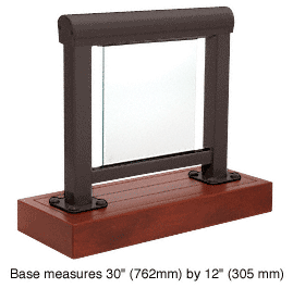 C.R. Laurence CRL Matte Bronze 300 Series Aluminum Glass Railing System Small Showroom Display | ARS3SBRZ