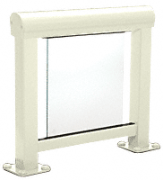 C.R. Laurence CRL Oyster White 300 Series Aluminum Glass Railing System Small Showroom Display- No Base | ARS3SN0W