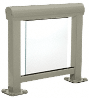 C.R. Laurence CRL Beige Gray 300 Series Aluminum Glass Railing System Small Showroom Display- No Base | ARS3SNBGY