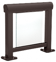 C.R. Laurence CRL Matte Bronze 300 Series Aluminum Glass Railing System Small Showroom Display- No Base | ARS3SNBRZ