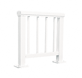 C.R. Laurence CRL White Small Aluminum Railing Showroom Picket Display Without Wood Base | ARS4PSN