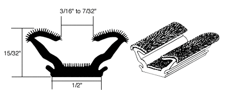 CRL-Automotive CRL Flexible Flocked Rubber Glass Run Channel for 1963-1967 Ford and Mercury, 1966-1971 Fairlane and Comet and 1972-1975 International Truck - 96 in long | AS134096