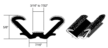 CRL-Automotive CRL Flexible Flocked Rubber Glass Run Channel for 1969-1971 Chevy II, Chevelle, Tempest and F-85 Olds - 96 in long | AS146696