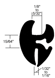 CRL-Automotive CRL Two-Piece Self-Sealing Universal Weatherstrip 1/32&quot; to 1/16&quot; Panel - 1/8&quot; to 5/32&quot; Glass | AS1475
