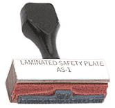 C.R. Laurence CRL &quot;AS1 Laminated Safety Plate&quot; Stamp | AS1