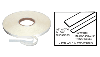 C.R. Laurence CRL 1/4&quot; x .020&quot; Transparent Acrylic Very Hi-Bond Adhesive Tape - 7 ft | AT0201408