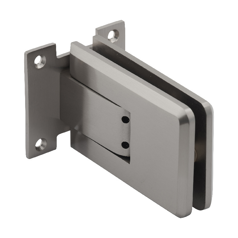 CRL Brushed Nickel Atlas Series &quot;All Glass&quot; Door Hinge | ATL01BN