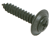 C.R. Laurence CRL 8 x 1-1/4&quot; Black Sheet Metal Screws with Countersunk Washers | AV11790