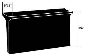 CRL-Automotive CRL Rubber T Weatherstrip for Trunk Seal - 3/4 in Height | DISCONTINUED | AV4530