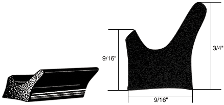 CRL-Automotive CRL Door Flange Weatherstrip - Various GM Cars - 9/16 in Width | AV4675