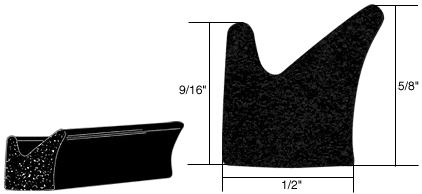 CRL-Automotive CRL Door Flange Weatherstrip - Various GM Cars - 1/2 in Width | AV4744