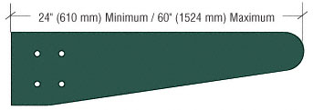 C.R. Laurence CRL Kynar Painted Tapered Bullnose Configuration Outrigger | AW0TBKN
