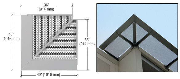 C.R. Laurence CRL Metallic Silver 7750 Corner Panel | AW7750CNR