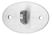 C.R. Laurence CRL Brushed Stainless Oval Shaped Mounting Plate | AW90VMBS