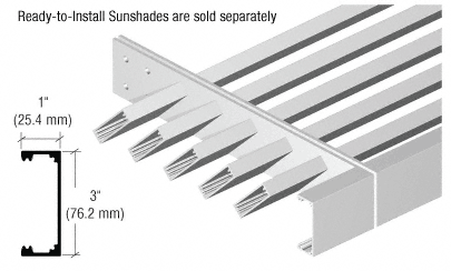 C.R. Laurence CRL Mill 1&quot; x 3&quot; &quot;C&quot; Channel Fascia - 146&quot; | AWFC1X3M