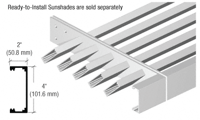 C.R. Laurence CRL Mill 2&quot; x 4&quot; &quot;C&quot; Channel Fascia - 146&quot; | AWFC2X4M