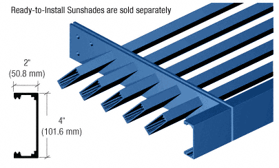 C.R. Laurence CRL Powder Painted 2&quot; x 4&quot; &quot;C&quot; Channel Fascia - 146&quot; | AWFC2X4PT