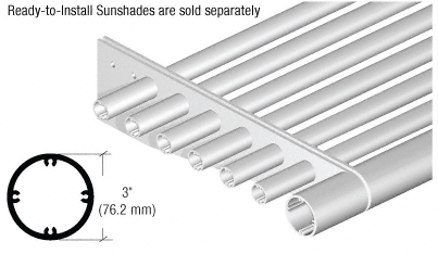 C.R. Laurence CRL Mill 3&quot; Round Tube Fascia - 146&quot; | AWFR3M
