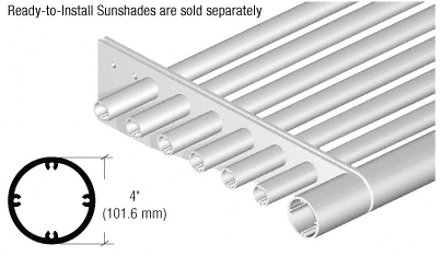 C.R. Laurence CRL Mill 4&quot; Round Tube Fascia - 146&quot; | AWFR4M