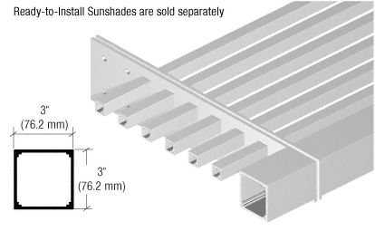 C.R. Laurence CRL Mill 3&quot; x 3&quot; Square Tube Fascia - 146&quot; | AWFST3M