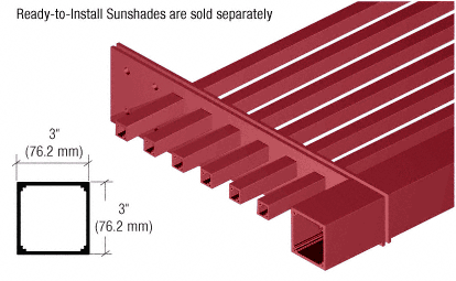 C.R. Laurence CRL Newlar Painted 3&quot; x 3&quot; Square Tube Fascia - 146&quot; | AWFST3NL